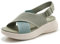 Meik Mangni Sandali Ortopedici Donna Arch Fit Scarpe Aperte Sandalo Leggera Sandali da Passeggio Piattaforma,Verde 40 EU