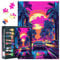 Vintage Car Jigsaw Puzzles for Adults 1000-27.5x19.7 Sunset Challenging Puzzle Automotive Art, Mens Game & Modern Home Office Decor Gift