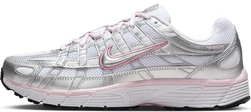 Nike P-6000 White/METALLIC Silver-Elemental PINK 40.5 EU