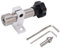 Tour à bois miniature à dé à coudre, haute précision, profondeur de perçage réglable, taille compacte pour projets de menuiserie DIY, fabriqué en acier 45, argent et noir