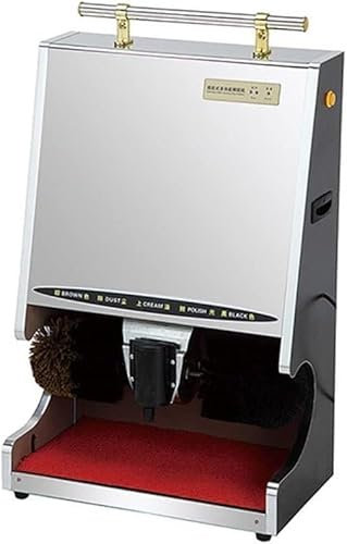 CRBUDY Schuhputzmaschine Vollautomatisch, Vollautomatischer Schuhputzer, Häufig in der Hotellobby, Automatischer Schuhputzer mit Infrarotsensor und Doppelelektromotor, Induktionsbürstenmaschine (Stil