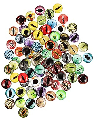 WEKAMOS 100pièces Yeux De Poupée Verre Artificiels Yeux Décoratifs Accessoires De Poupée DIY Globes Oculaires pour Fabrication pour Jouets Et Décoration Intérieure