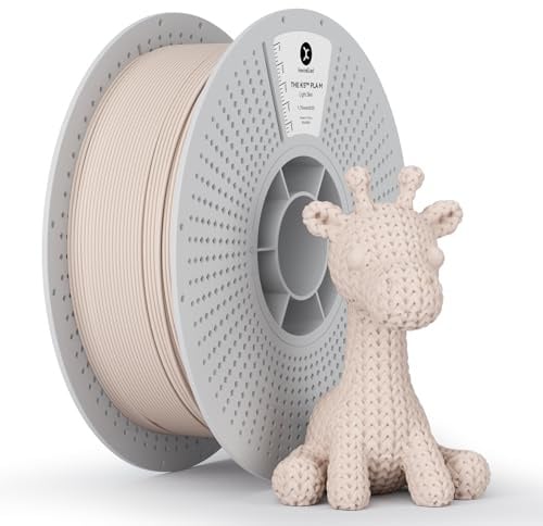 kexcelled Matte PLA Light Skin Filament 1.75mm, Frosted Finish, 1kg | 3D Printing Aesthetic Material for Decor, Muted Tones, Removable Spool, FDM Printer Compatible +/- 0.03mm