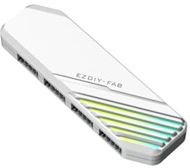 EZDIY-FAB MH01 Interner USB 2.0 9Pin Hub,4-Port Header Erweiterung,Weiß | 4-Port-Header-Erweiterung,Type-C mit Strom & Daten,Magnetische Halterung,RGB-Beleuchtung,Unterstützt AIO-Kühler und RGB-Hubs