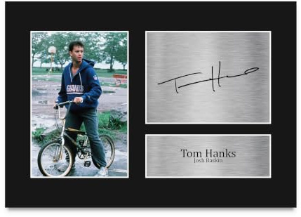 HWC Trading Tom Hanks Big Josh Baskin Geschenke Geducktes Signiertes Autogramm Foto für Fans von Film Memorabilien - A4 (ID-011958)