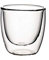 Villeroy & Boch – Manufacture Rock Becher S, kleine Tasse, Doppelwandiger Becher für Kaffee, Tee, Cappuccino und Heißgetränke, Spülmaschinengeeignet, Borosilikatglas, Klar