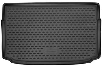 Element Passgenaue Gummi Laderaumwanne Kofferraumwanne für VW Polo VI 6 AW Jahr: 18-20, Schwarz