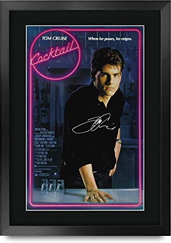 HWC Trading Cocktail A3 Gerahmte Signiert Gedruckt Autogramme Bild Druck-Fotoanzeige Geschenk Für Tom Cruise Filmplakat Fans