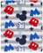 Disney Mickey Mouse Plush Grey, Red, Blue Baby Blanket