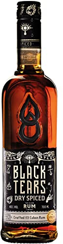 Black Tears Spiced Rum | Spiced with Coffee & Cacao | Bursts of Chocolate, light Espresso & Sweet Nutty Undertones | 70cl