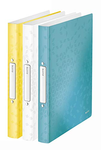 Leitz 42570051 Ringbuch wow, A4, PP, 2 Ringe, 25 mm (3 Farben, 2 Ringe)