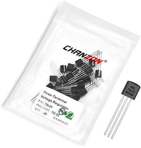 Chanzon 20 pezzi 79L05 TO-92 Transistor regolatore di tensioneA tre terminali