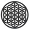 CONTRAXT Mandala fleur de vie murale en bois. Fleur de vie pour recharger les pierres decoration cadre fleur vie décoration murale deco ésoterisme spirituel ésotérique objet (Fleur de vie, Noir)