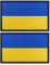 QQSD Aufnäher Ukrainische Flagge, 2 Stück