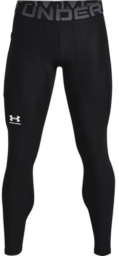 Under Armour Men's Standard HeatGear Leggings, Black (001)/White, 4X-Large Tall