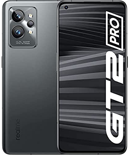 realme GT 2 Pro 5G - 8+128GB Smartphone Libre, Snapdragon 8 Gen 1, Batería masiva de 5000 mAh, Carga SuperDart de 65 W, 6.7 AMOLED 1-120HZ ADFR, Dual Sim, Acero Negro