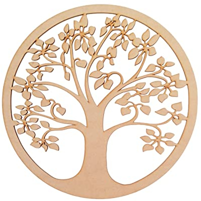 VEJO Decorazione murale/Albero della Vita Quadro/Immagine Legno Intagliata Decorativa (LEGNO DELL'ALBERO DELLA VITA)