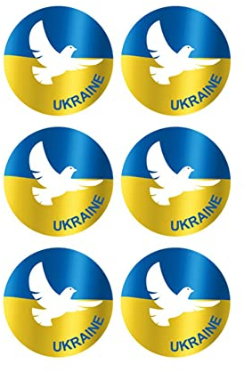 Flaggen Aufkleber Ukraine Autoaufkleber,Asudaro 6St Aufkleber 3D Ukraine Ukrainische Flag Flagge Fahne Autoaufkleber,20*30cm,für Auto Scheibe Bike,Ukraine Sticker Car, Ukraine Aufkleber Kfz,Blau Gelb
