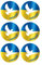 Flaggen Aufkleber Ukraine Autoaufkleber,Asudaro 6St Aufkleber 3D Ukraine Ukrainische Flag Flagge Fahne Autoaufkleber,20*30cm,für Auto Scheibe Bike,Ukraine Sticker Car, Ukraine Aufkleber Kfz,Blau Gelb