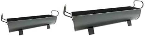 DARO DEKO Metall Blumenkasten 2er Set - 52 und 63cm schwarz Blumen-Topf Übertopf Blumenkasten Pflanz-Schale