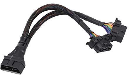 BOROCO OBD2 Verlängerungskabel, 1 bis 2 OBD Adapter Splitter Y Kabel Verlängerungskabel Auto Diagnose Scan Tool