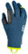 ORTOVOX Fleece Light Glove M - Leichter Fleece-Handschuh mit Smart-Finger und Leder-Handinnenseite für Skitouren - BLAU - Herren - S