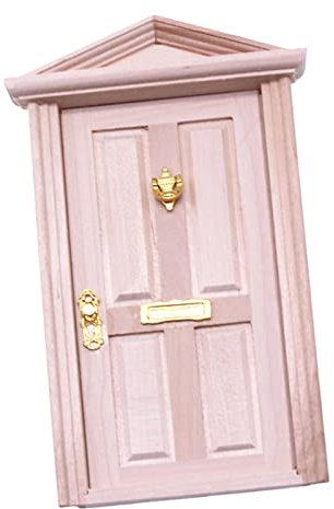 MagiDeal Unlackiert Mini Holztür Modell Puppe Szene Haustür DIY Kunsthandwerk Puppenhaus Raumdekoration Geschenke Puppenhaus Holztür für Schlafzimmer