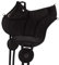 Equinate Reitpad Toledo aus Mikrofaser Schwarz - Bareback Pad mit pflegeleichter Neopren Unterseite - Reitkissen Baumloser Sattel