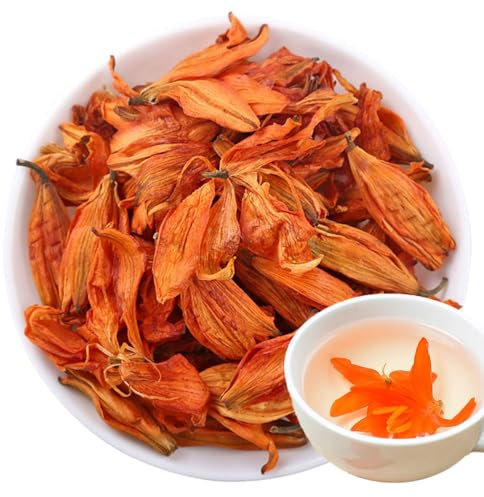 100% Dried Lily 35g/1.23oz Frais, Feuilles en Vrac sans OGM, Fleurs séchées Naturelles, Herbes savonneuses, lys pour thé, sirop, Boisson, Boulangerie, beauté DIY, sachets et épices fraîches