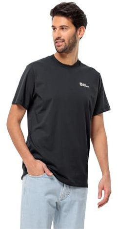 Jack Wolfskin Herren Essential M T-Shirt, Black 6001, M EU