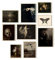 Roslynity Dark Academia Raumdekoration, Wandkunstdrucke, Set mit 9 Stück, Vintage, stimmungsvoll, Gothic, Ästhetik, Gothic, viktorianisch, Damen, floral, antike Galerie, Wanddekoration für Zuhause,