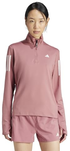 adidas Damen Own The Run Half-Zip Jacket, preloved Crimson, XS