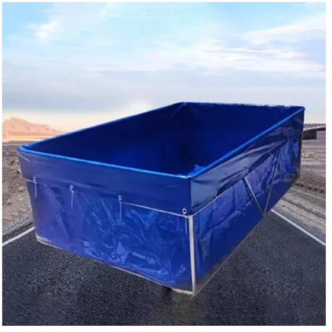 PHLEPS Fischteichreservoir Aus Segeltuch, Pool Über Dem Boden, Fischteich Aus Segeltuch, Tragbarer Wasserspeichertank, Faltbar, Großes Aquakulturbecken, Fischbecken For Die Zucht Von Koi, For Die Gart