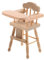 Toyvian Babyhochstuhl sitzhocker Kinder kindersitze Puppenhaus-Hochstuhl aus Holz Stuhl-Telefonhalter Baby Hochstuhl Baby Puppen Mini-Stuhl schmückt Puppenmöbel aus Holz Miniatur schmücken