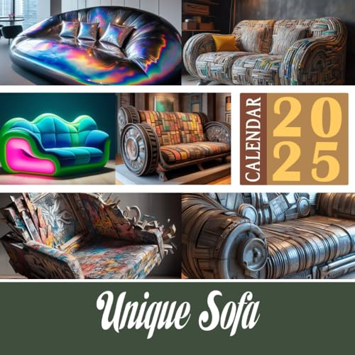 Unique Sofa Calendar 2025: 365 days From Jan to Dec 2025, with 12 Photography for Adults| Perfect for Funiture Lover to Planning and Organizing
