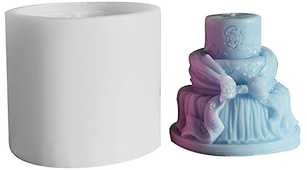 Molde de silicona para tartas de cumpleaños y chocolate, molde de silicona de tres capas para hacer jabón, resina, yeso, postre, chocolate, hielo, boda, cumpleaños