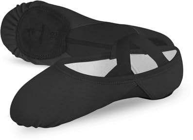 Bezioner Chaussures de Ballet Très Élastique Chaussures de Danse Classique Chausson de Danse Pantoufle de Ballet Our Filles et Femme Noir 38