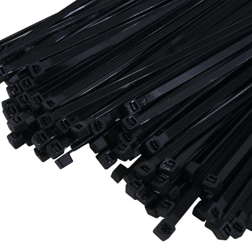 1000 Stücks Kabelbinder Schwarz 200mm X 4.8mm, Kabelbinder UV Beständig für Innen Und AußEnszenen Geeignet