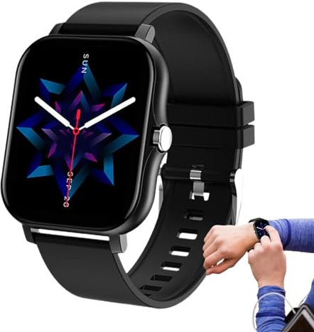 Smart Watch Y13 - Orologio fitness HD da 1,7 pollici, con cardiofrequenzimetro, promemoria e telefonate intelligenti, oltre 110 modalità sportive, fitness tracker, impermeabile IP67