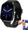 Smart Watch Y13 - Orologio fitness HD da 1,7 pollici, con cardiofrequenzimetro, promemoria e telefonate intelligenti, oltre 110 modalità sportive, fitness tracker, impermeabile IP67