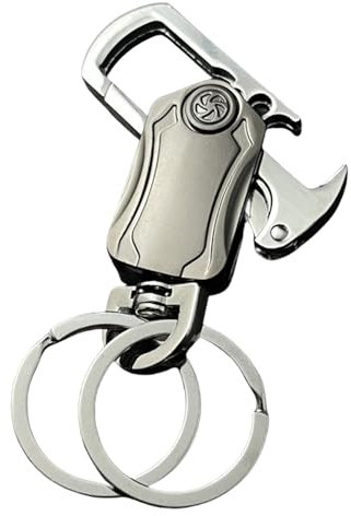 QGH Multifunctional Keyring Bottle Opener, Keychain, Fingertip Gyro, Key Chain for Men with Mobile Phone Holder & Secure Key Attachment, Durable Zinc Alloy Keyring for Jeans, Belts, and Bags