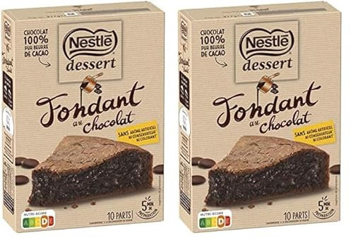 Nestlé Dessert - Préparation pour Gâteau - Fondant au Chocolat - 317g (Lot de 2)