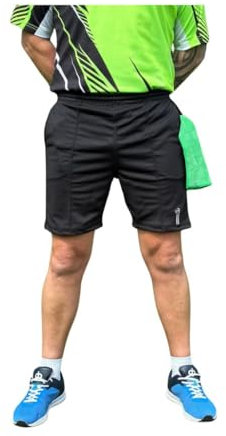 Rink Unisex Sport Bowls Shorts, Polyester, Elasticated Waistband (UK, Alpha, M, Regular, Regular, Black)