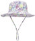 Malaxlx Unisex Kleinkind Sonnenhut Lila Blume Fischerhut Kinder Sommerhut Breiter Krempe Strandhut für 2-6 Jahre Mädchen Jungen