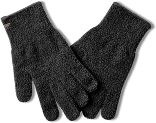 Sporthandschuhe Vintage Schwarze Nerz Gestrickte Vollfingerhandschuhe Winter Warm Wear Reithandschuhe Herren Fahrradhandschuhe