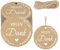 100 Stück VIELEN DANK Geschenkanhänger, 5.5cm Runden Danke Karten Anhänger, Dankeschön Geschenke Kraftpapier Anhänger mit Schnur 20m, Dankeschön Anhänger für Hochzeiten, Feste, DIY Geschenke