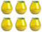 6er Set Citronella Duftkerzen im Glas Gelbe Windlichter für Außenbereich Kerzen für Garten Balkon Terrasse & Camping Outdoor Deko
