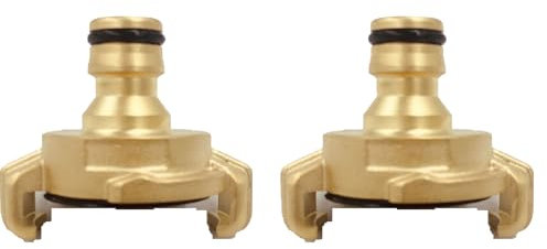 yeemeen Raccord Rapide en Laiton,Raccord Pompier,Adaptateur Tuyau Arrosage,Raccord Rapide en Laiton Système Geka avec Connecteur pour Tuyau D’Arrosage (Compatible avec Système Gardena)