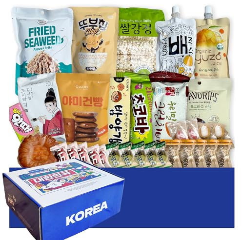 ASIA Snack Box – Original Korea & Japan Snacks & Drinks | Süß & salzig | Mit Kultur-Guide auf Deutsch | (Korea Snack Box)