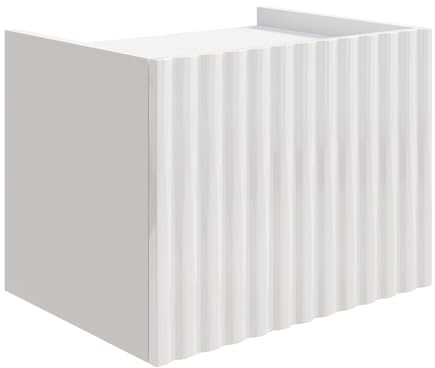 Selsey Nachttisch Hängend Weiß Modernes Nachtkästchen Schwebend mit Push-to-Open MDF Fronten 48 cm Breit - Skandinavisches Design Robuste ABS-Kanten Laminiert für Eleganz und Funktion